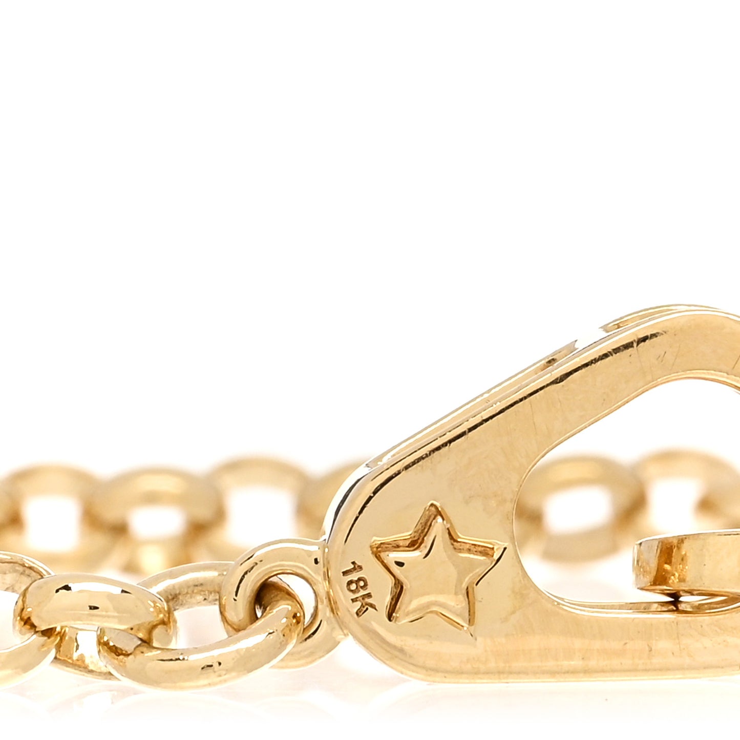 18K Yellow Gold Diamond Medium Belcher Chain Sister Hook Bracelet