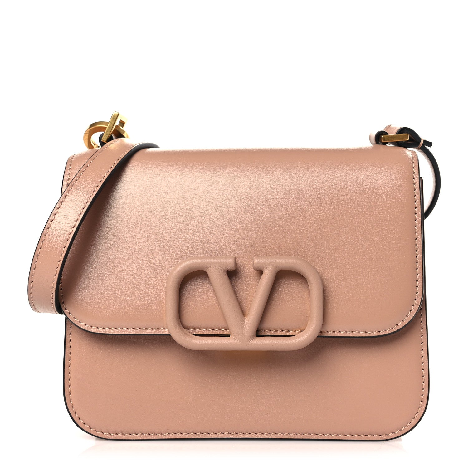 Valentino Garavani Smooth Calfskin Small VSling Shoulder Bag Rose Cannelle 1 of 8