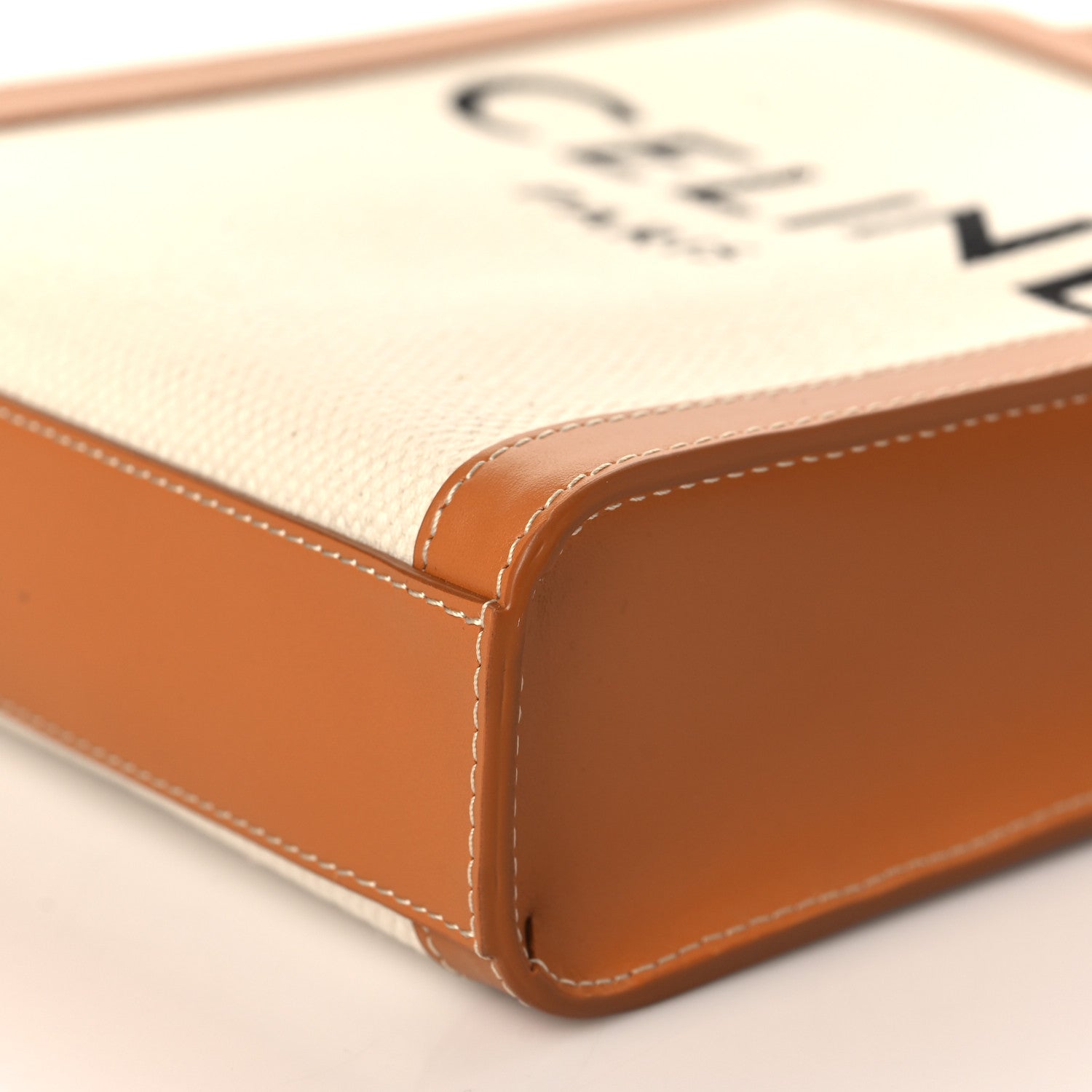 Celine Canvas Calfskin Mini Vertical Cabas Natural Tan 7 of 7