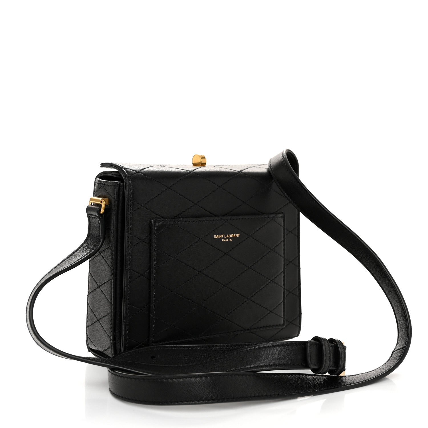 Saint Laurent Lambskin Quilted Mini Square Crossbody Black 3 of 10