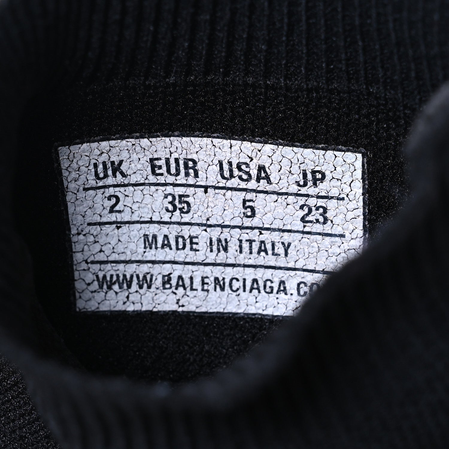 Balenciaga Neoprene Knit Womens Speed Sneakers 35 Black White 7 of 8
