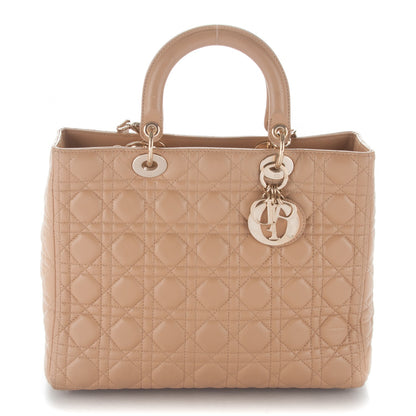 Christian Dior Lambskin Cannage Large Lady Dior Beige 1 of 9