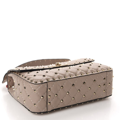 Valentino Garavani Lambskin Medium Rockstud Spike Shoulder Bag Poudre 4 of 9