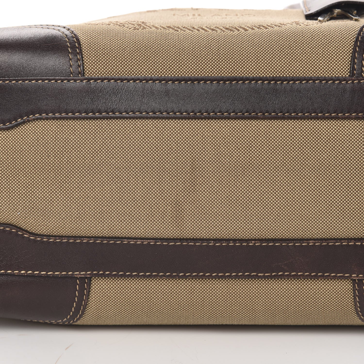 Prada Jacquard Logo Bauletto Corda Bruciato 11 of 12