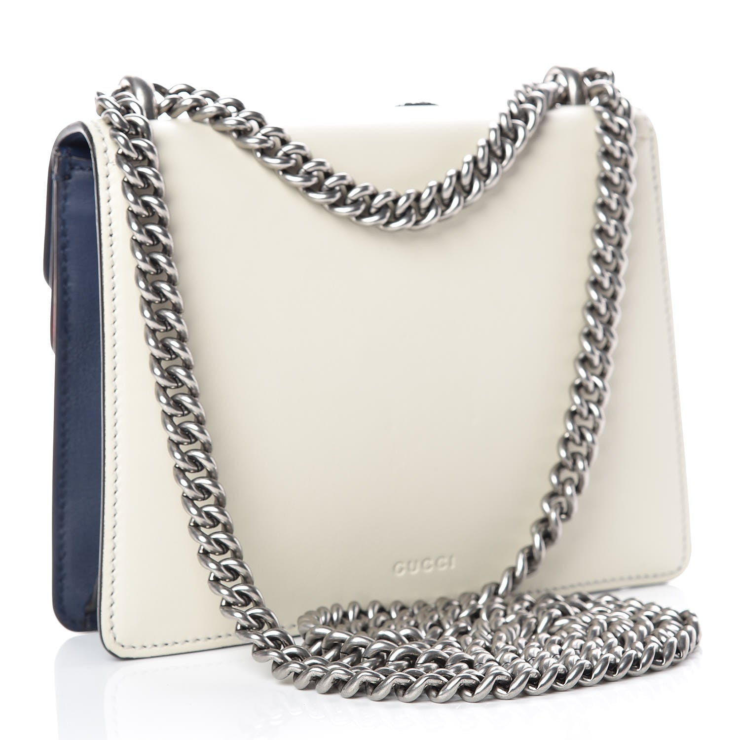 Gucci Calfskin Crystal Snake Embroidered Mini Dionysus Shoulder Bag Mystic White Hibiscus Red Blue Agata 3 of 13