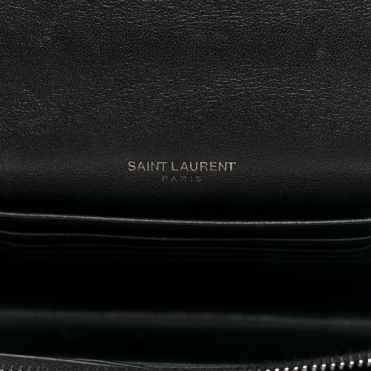 Elaphe Nappa Monogram Sunset Chain Wallet Black White