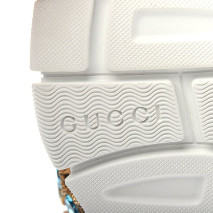 Gucci X SEGA Nylon Calfskin Suede Removable Crystals Flashtrek Sneakers 38.5 Great White Crop Soft Pink 9 of 11