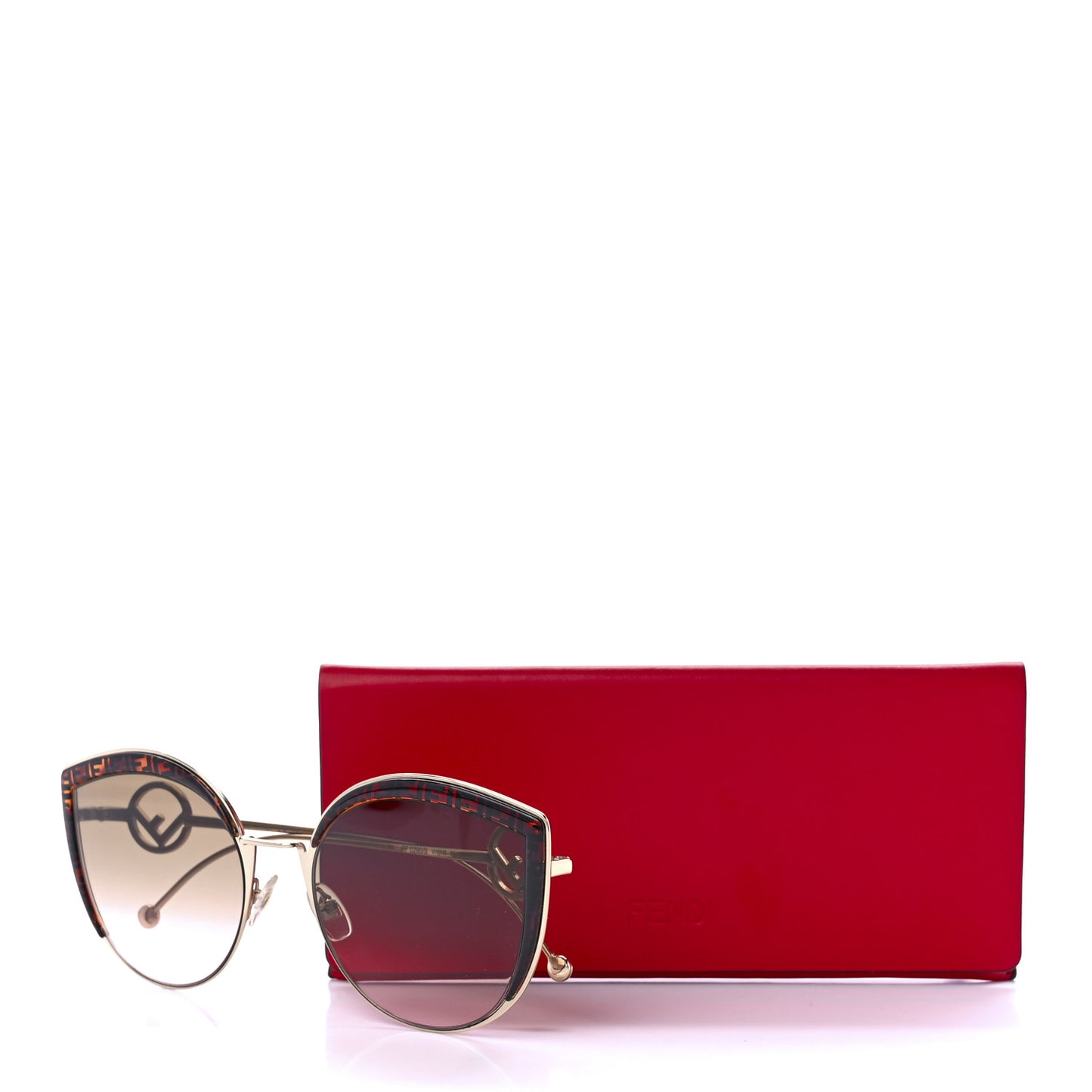 Metal Acetate F is Fendi FF Cat Eye Sunglasses FF 0290/S Gold