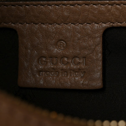 Gucci Calfskin Suede Large Horsebit Web Hobo Tan 6 of 10