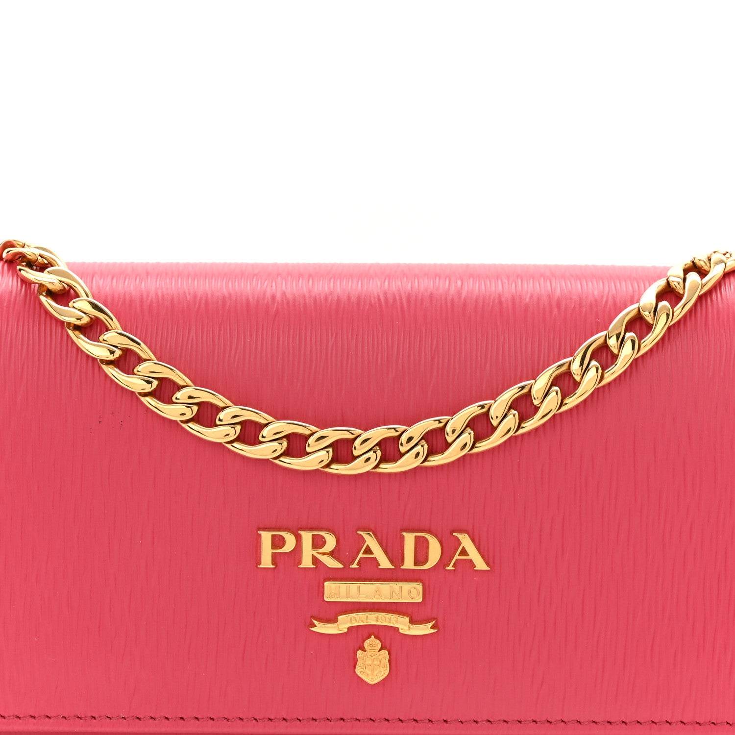 Prada Vitello Move Chain Wallet Peonia 7 of 9