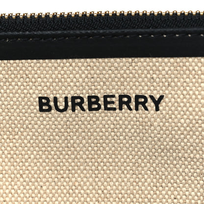 Burberry Cotton Soft Canvas Calfskin Medium Belt Tote Natural Black 7 of 8