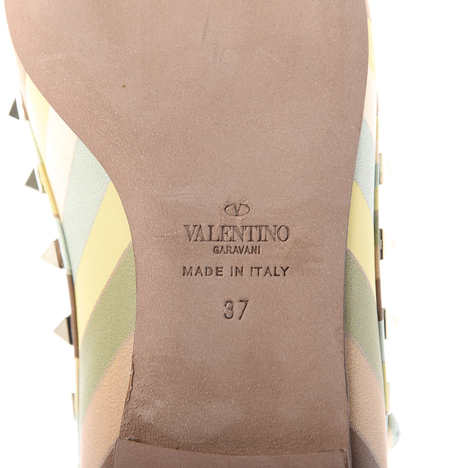 Valentino Garavani Nappa Native Couture 1975 Rockstud Cage Ballerina Flats 37 Multicolor 8 of 9