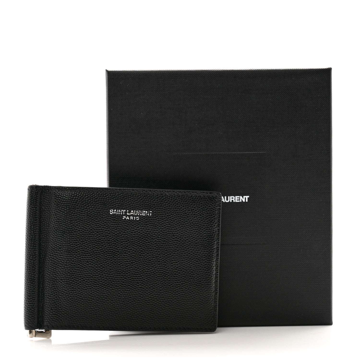 Saint Laurent Grain De Poudre Bill Clip Card Case Black 9 of 9