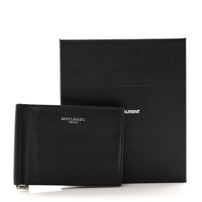 Saint Laurent Grain De Poudre Bill Clip Card Case Black 9 of 9