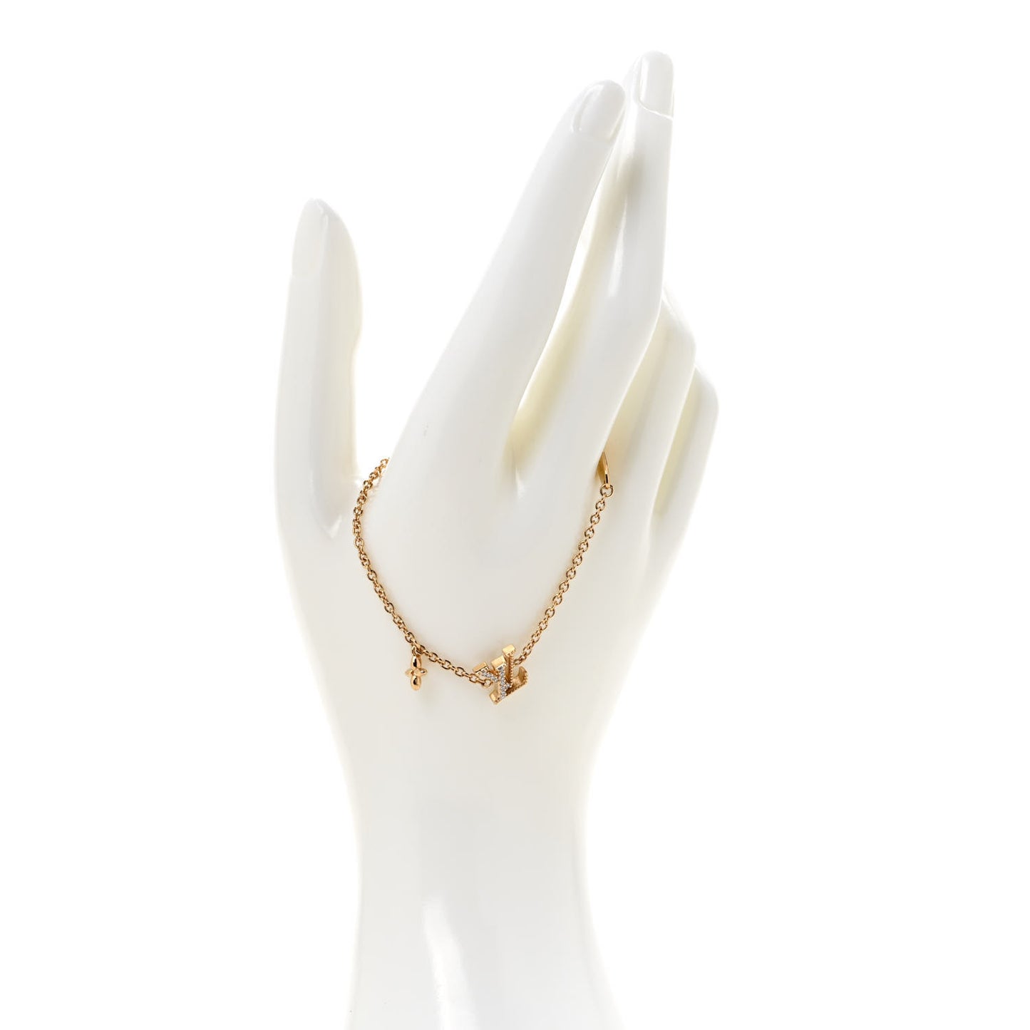 Metal Crystal LV Iconic Bracelet Gold