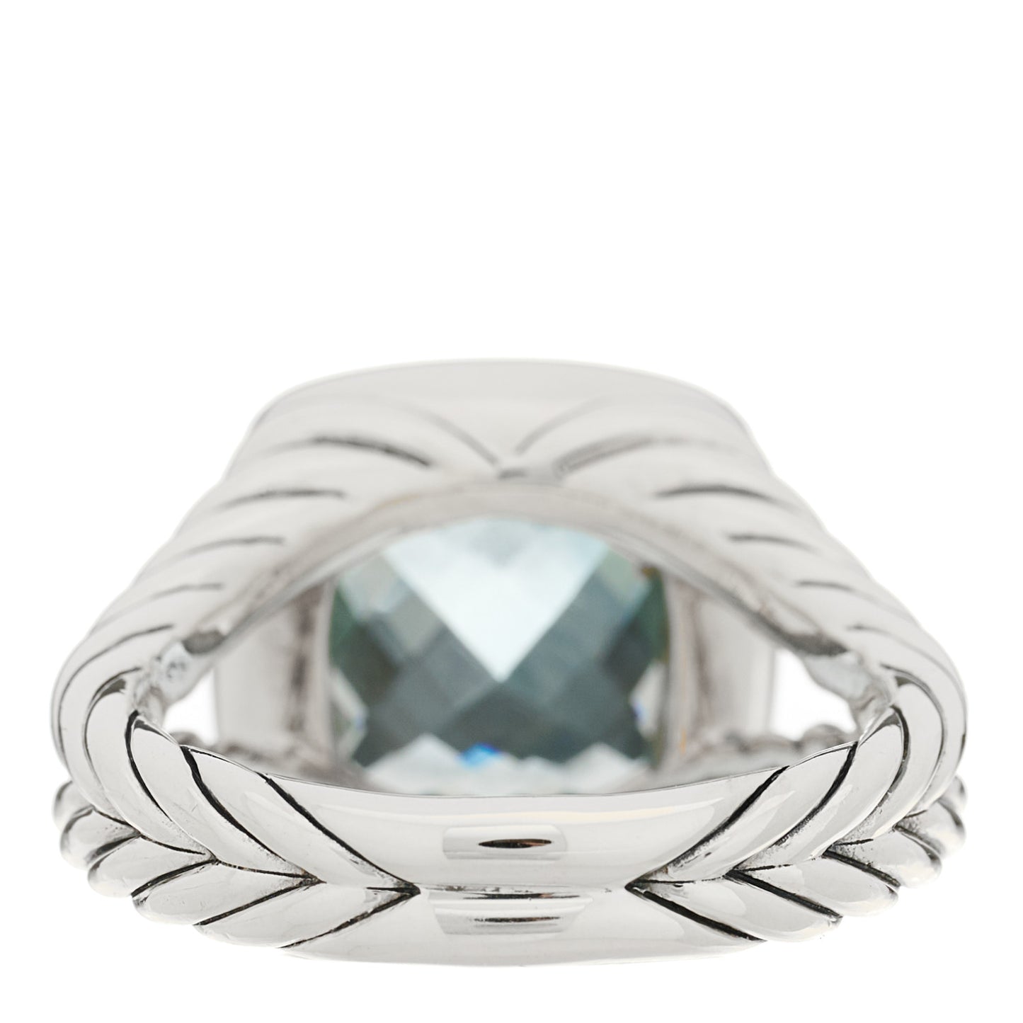 Sterling Silver Diamond Blue Topaz 11mm Albion Ring 59 8.75