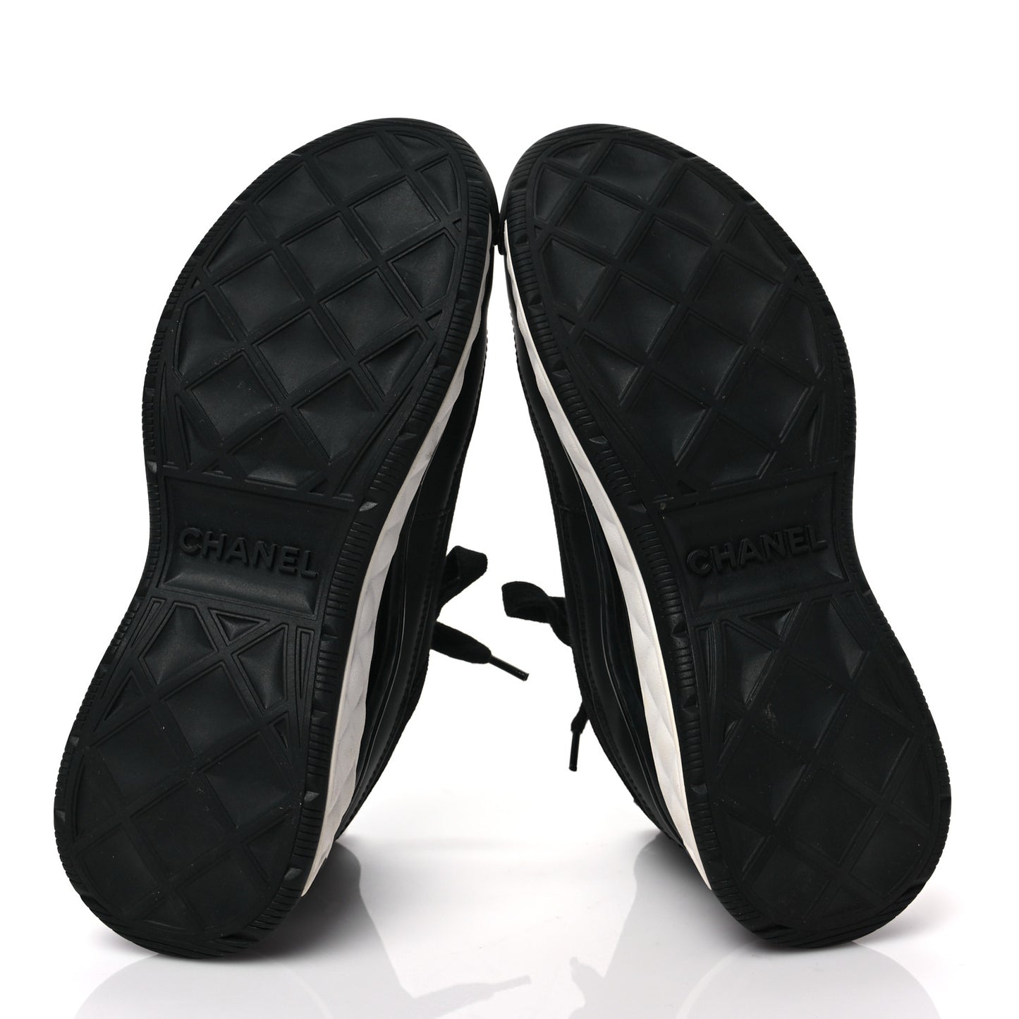 Velvet Calfskin Mixed Fibers CC Sneakers 37 Black