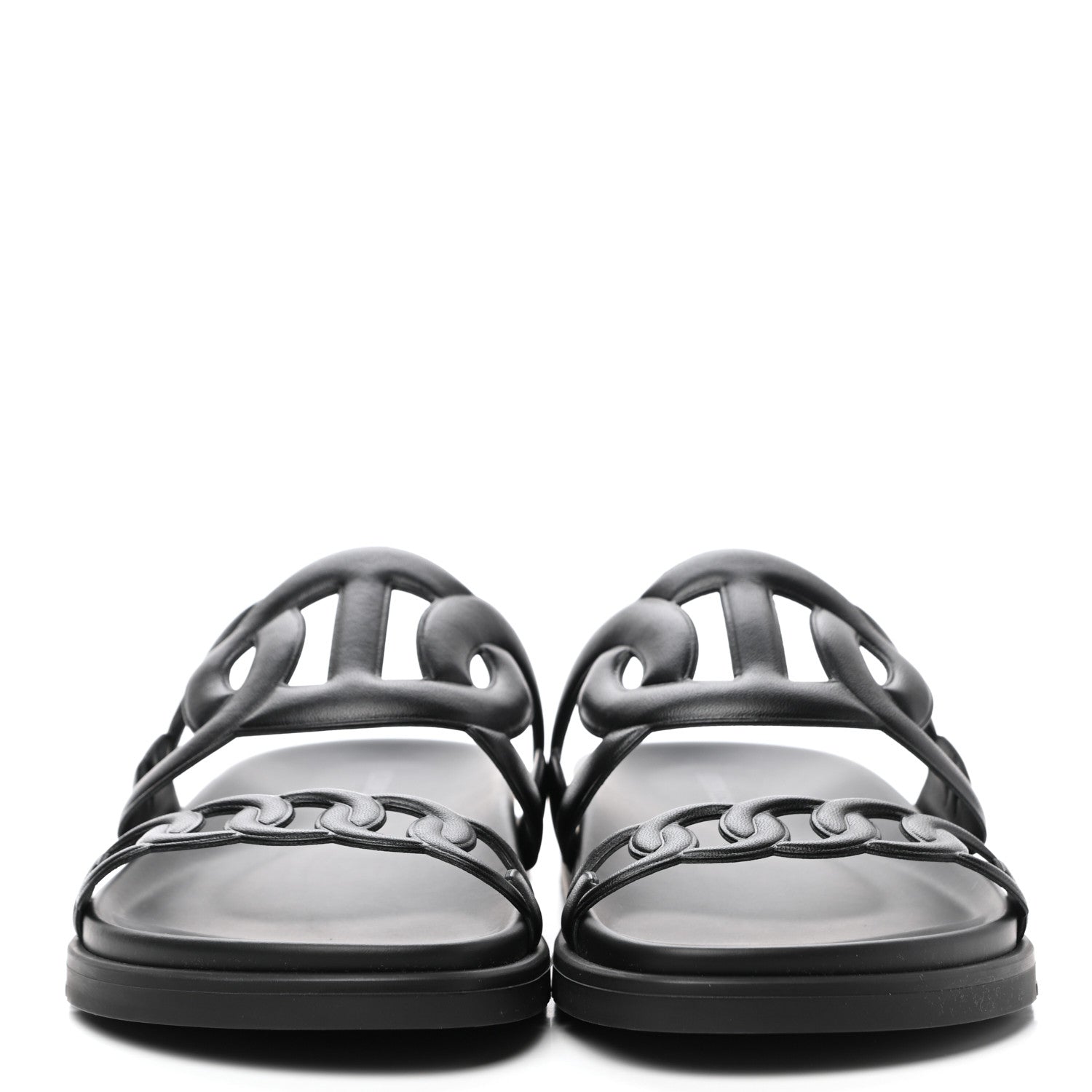 Hermes Nappa Extra Sandals 39 Black 2 of 8