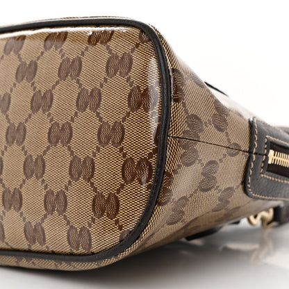Gucci Crystal Monogram Dollar Calfskin Mini Dome Bag Beige Ebony Testa di Moro 10 of 11