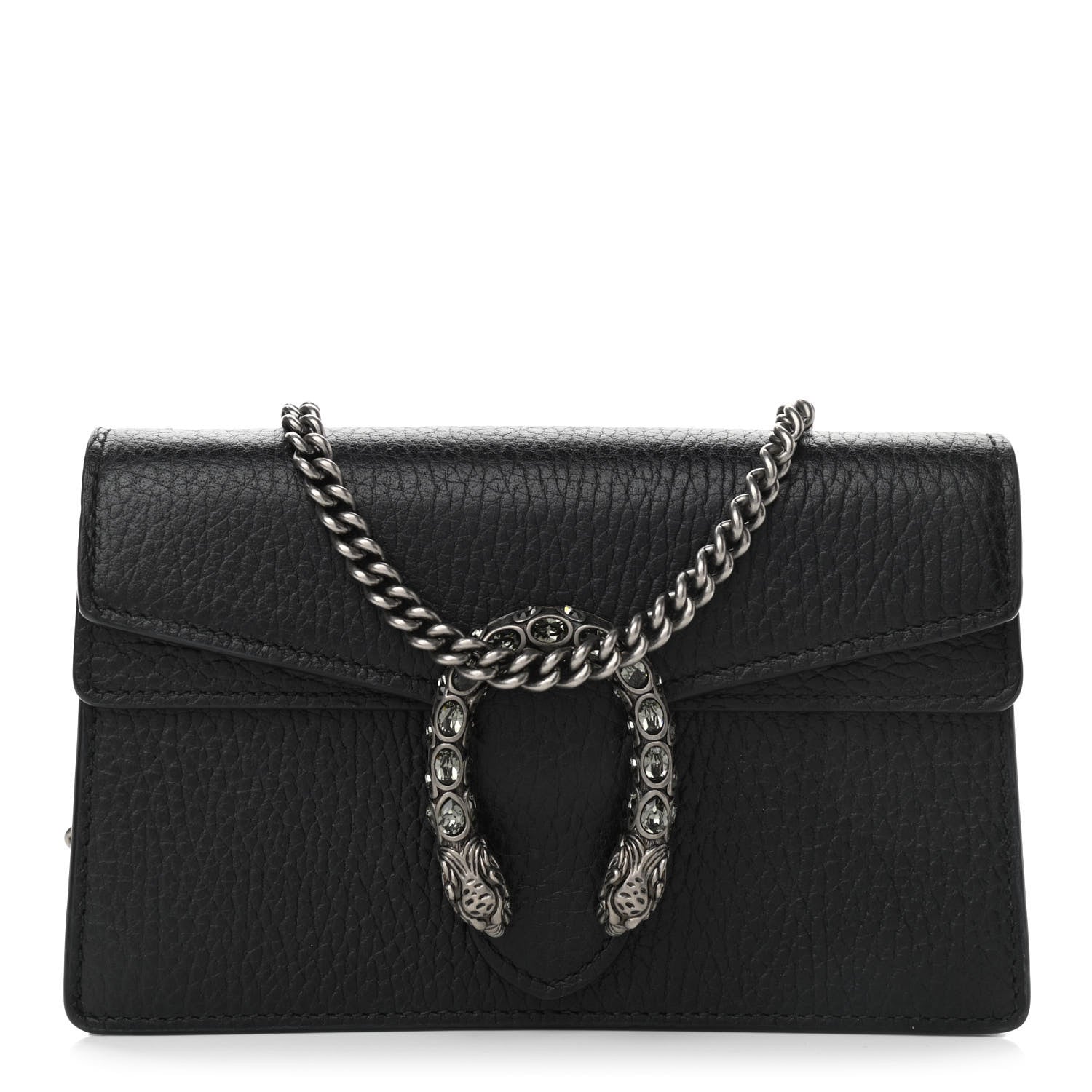 Gucci Calfskin Super Mini Dionysus Shoulder Bag Black 1 of 9