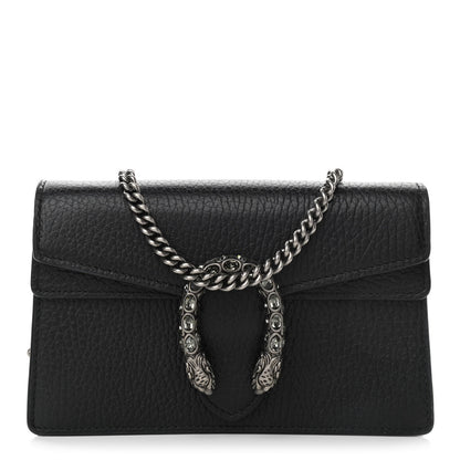 Gucci Calfskin Super Mini Dionysus Shoulder Bag Black 1 of 9