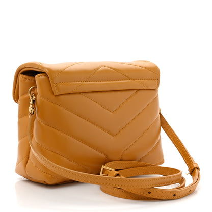 Saint Laurent Calfskin Y Quilted Monogram Toy Loulou Crossbody Bag Cheddar 3 of 11