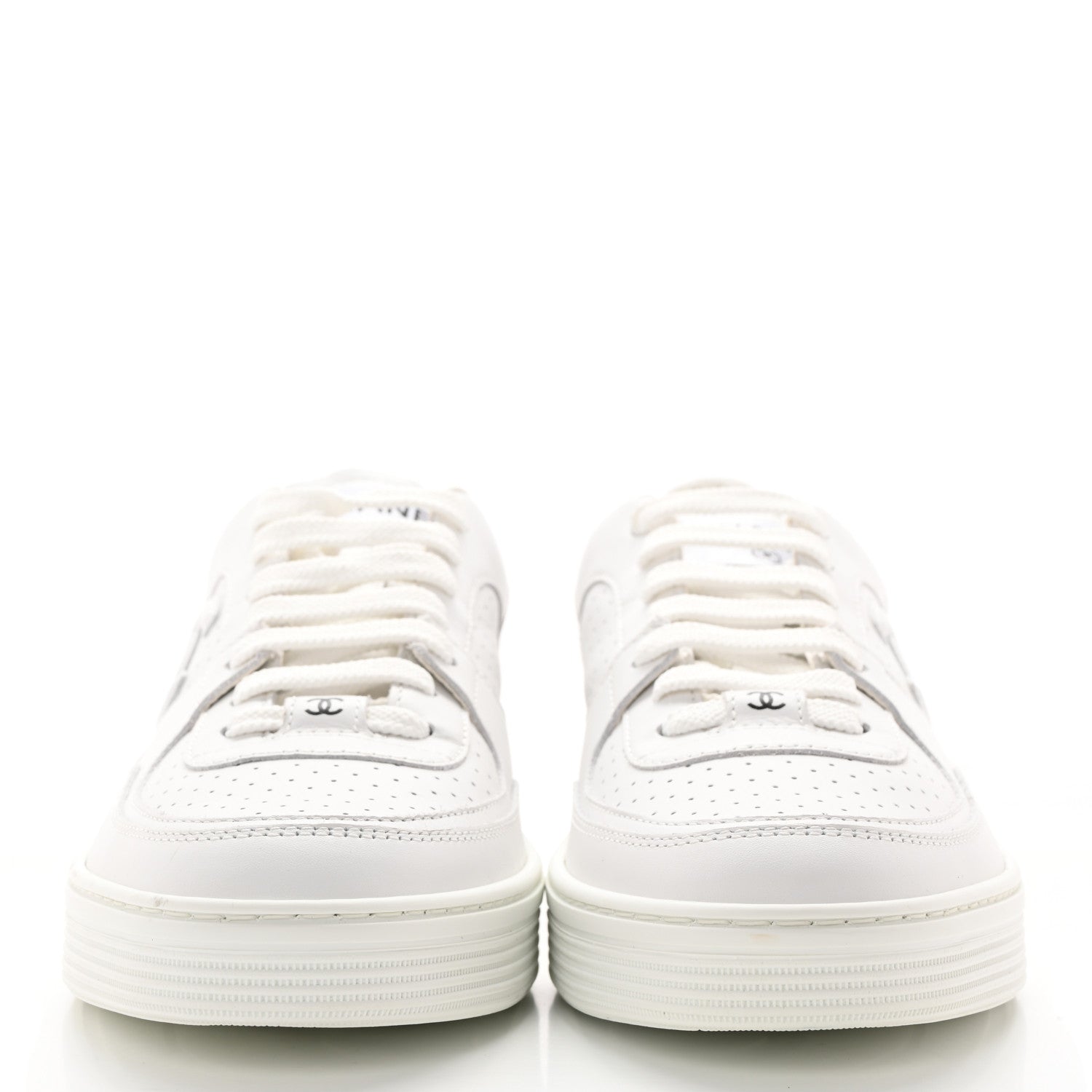 Chanel Calfskin CC Womens Sneakers 40 White 2 of 12