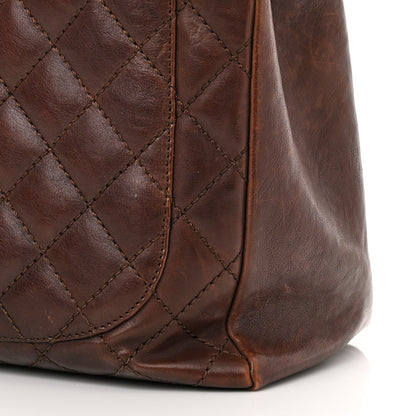 Chanel Lambskin Quilted Tote Brown 11 of 11