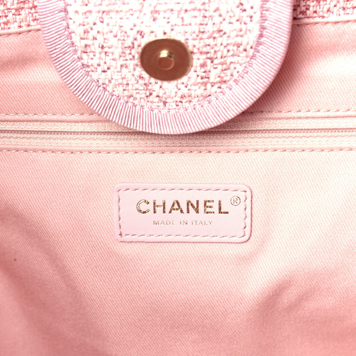 Straw Lurex Medium Deauville Tote Pink