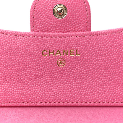 Chanel Caviar Quilted Compact Flap Wallet Pink 6 of 7