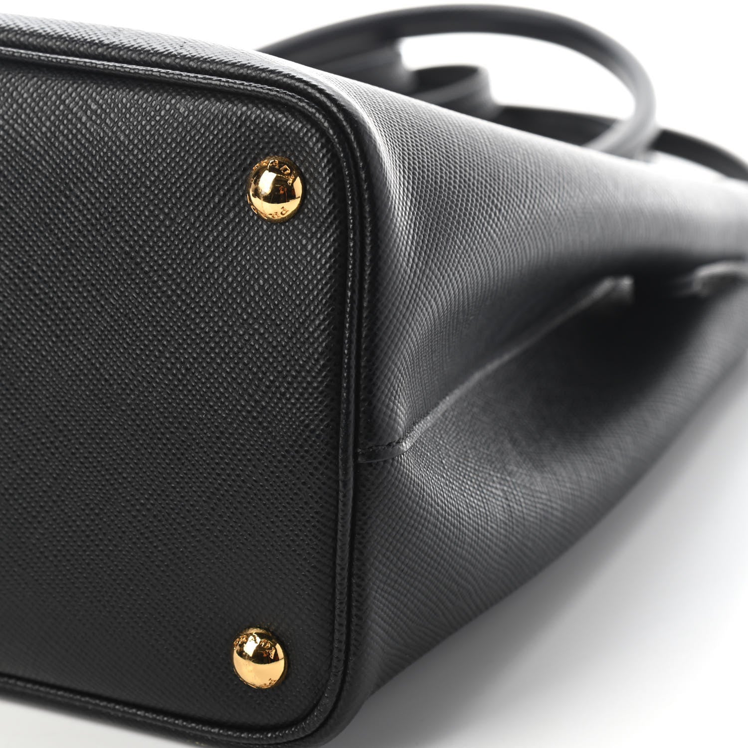 Prada Saffiano Cuir Medium Double Bag Black Mughetto 6 of 9