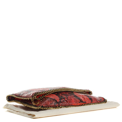 Stella McCartney Python Print Falabella Fold Over Clutch 4 of 8