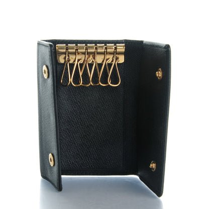 Chanel Grained Calfskin CC Button 6 Key Holder Black 5 of 7