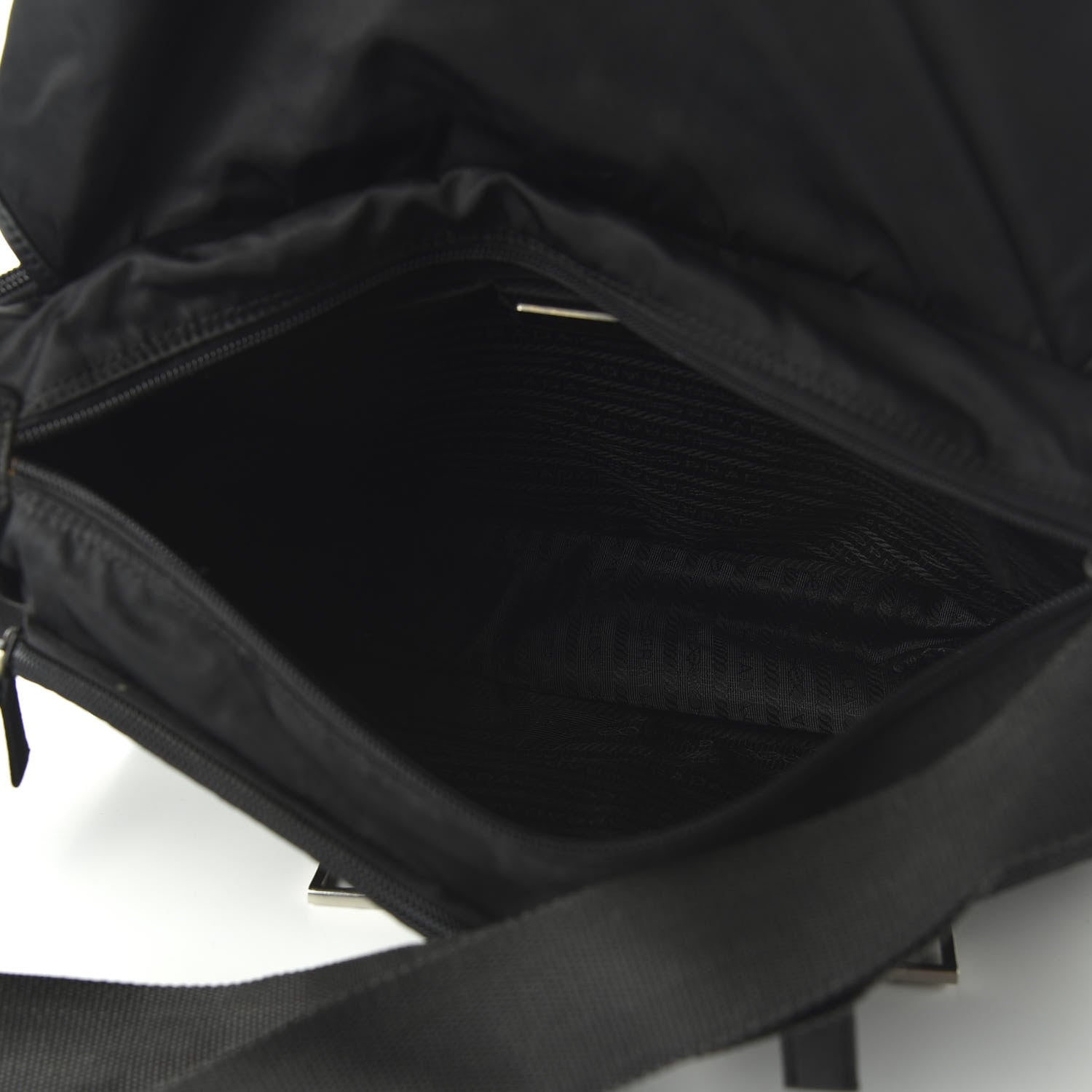 Prada Nylon Vela Messenger Bag Black 5 of 9