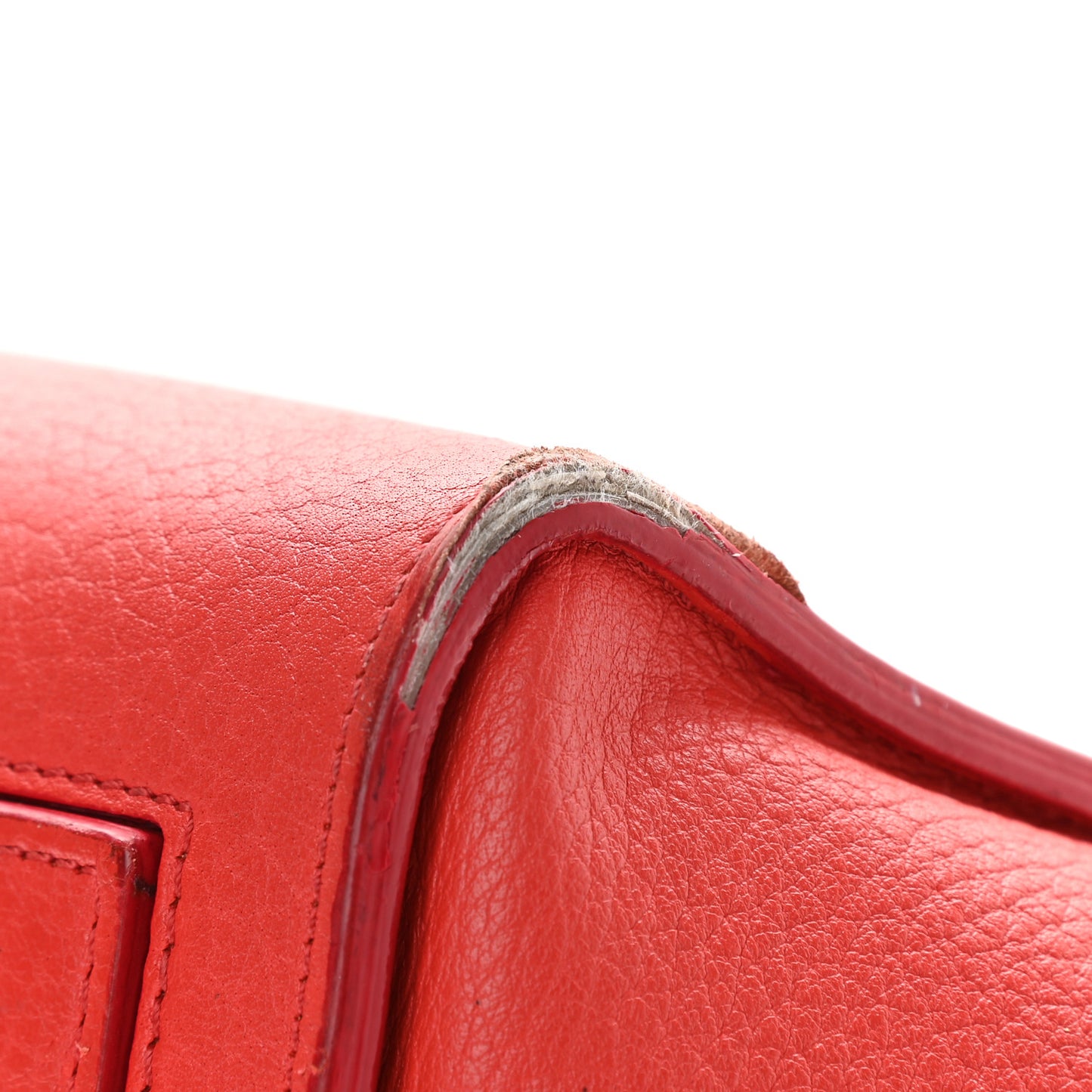 Crisped Calfskin Medium Tie Knot Tote Vermillion