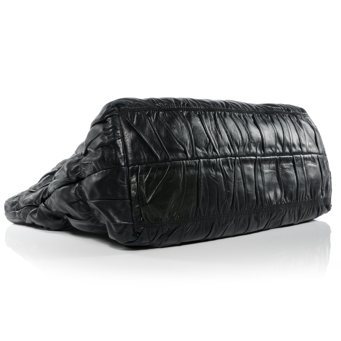 Nappa Leather Gaufre Tote Nero Black