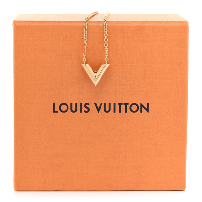 Louis Vuitton Essential V Necklace Gold 7 of 7