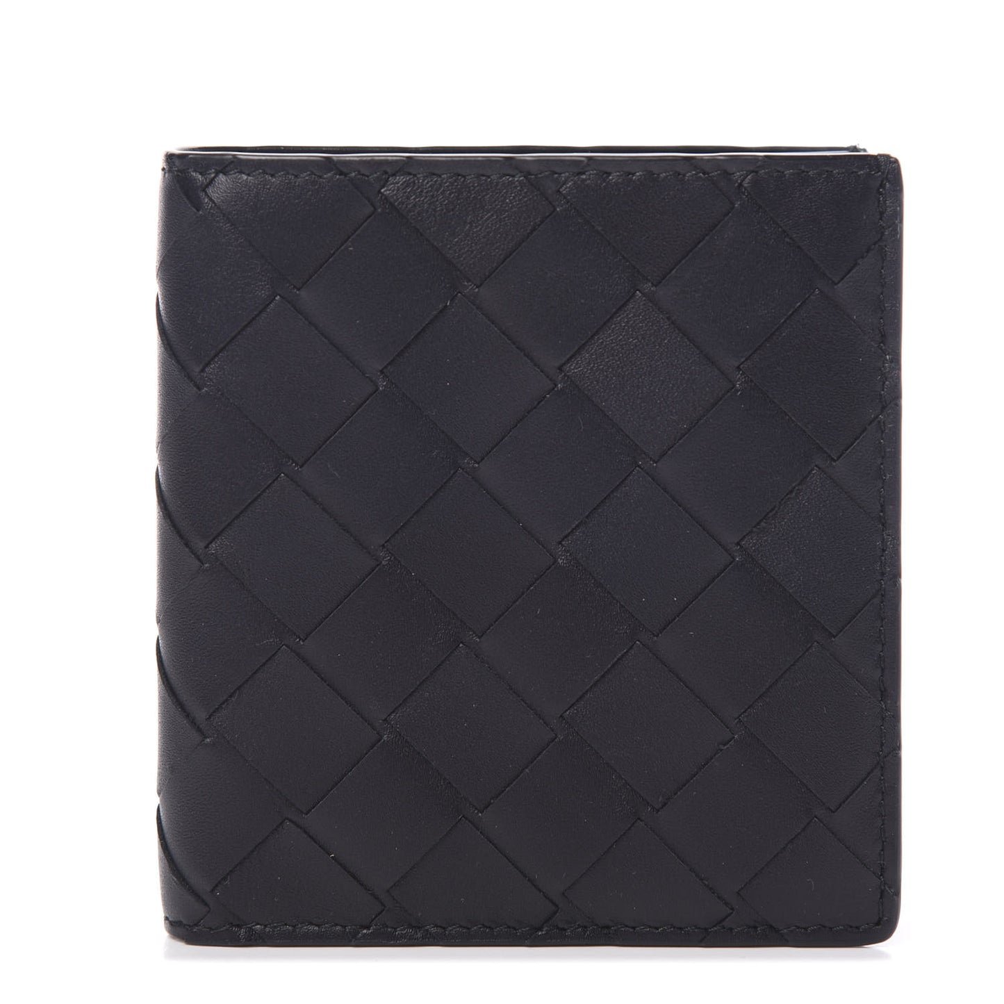 Nappa Maxi Intrecciato Bi-Fold Wallet Black