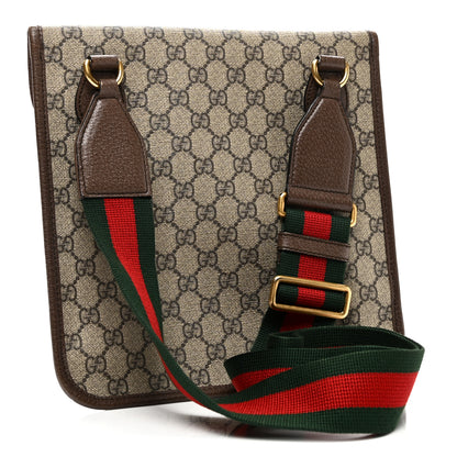 Gucci GG Supreme Monogram Web Medium Neo Vintage Flap Messenger Bag Beige New Acero 3 of 10