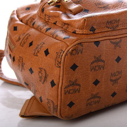 MCM Visetos Small Sprinkle Stud Stark Backpack Cognac 6 of 10