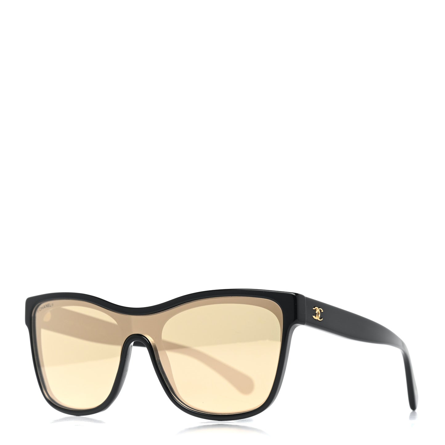 Acetate Logo Shield Sunglasses 5418 Black