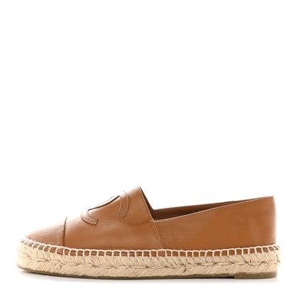 Chanel Lambskin CC Espadrilles 39 Light Brown 1 of 12