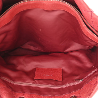 Chanel Glazed Calfskin Large On The Road Tote Red 5 of 14