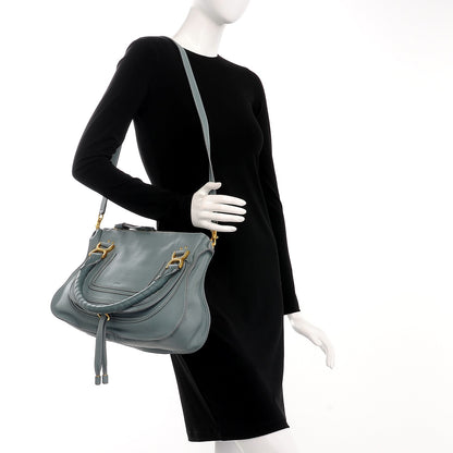 Chloe Calfskin Medium Marcie Satchel Cloudy Blue 2 of 9