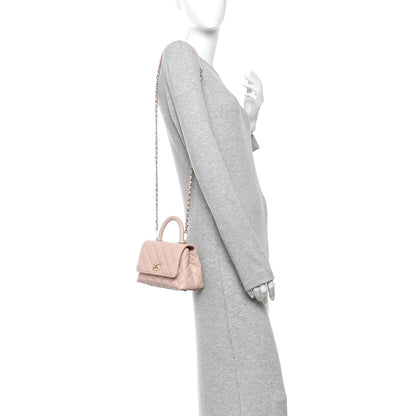 Chanel Caviar Quilted Extra Mini Coco Handle Flap Light Pink 2 of 10