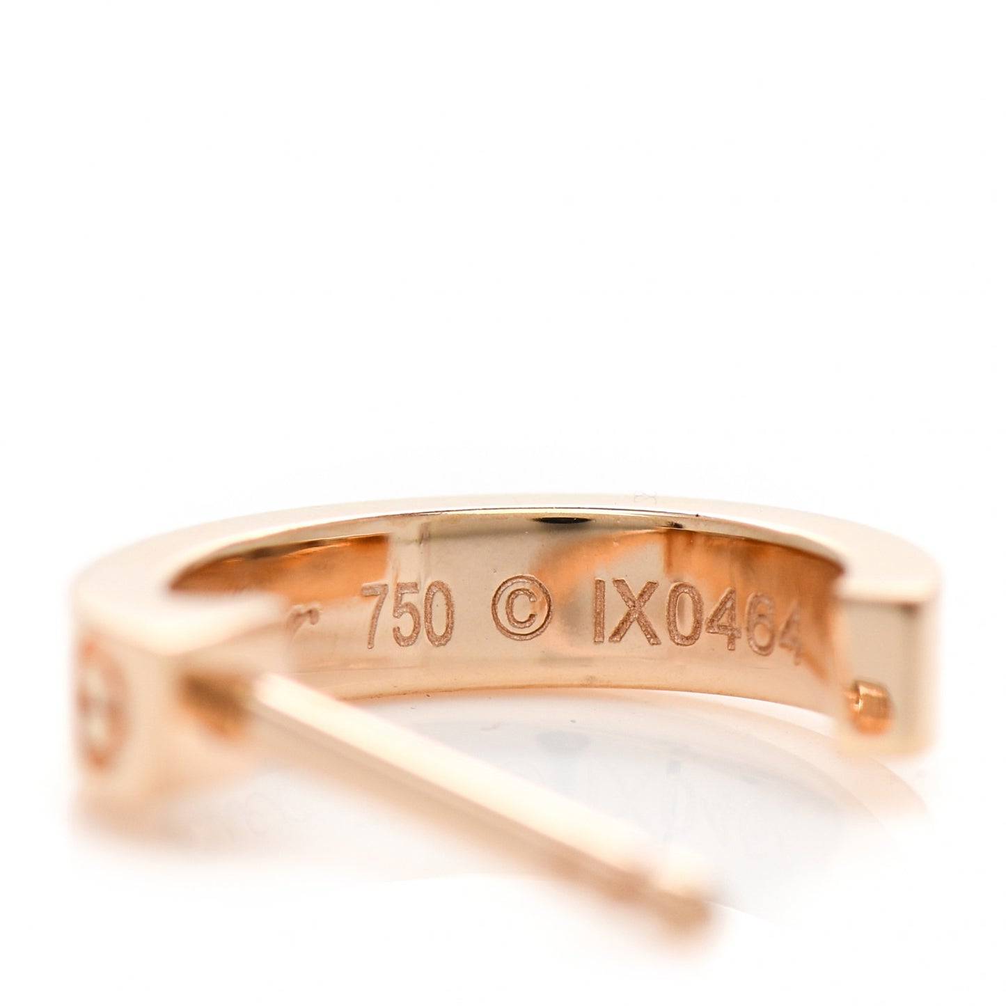 18K Pink Gold Small LOVE Hoop Earrings