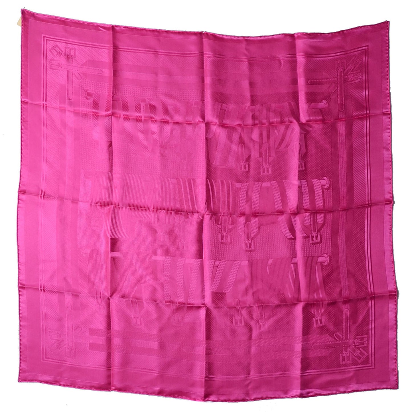 Silk Les Sangles Scarf 90 Fuchsia