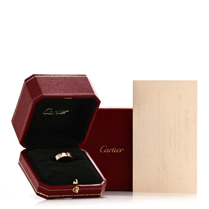 Cartier 18K Pink Gold 3 Diamond 5.5mm LOVE Ring 50 5.25 5 of 5