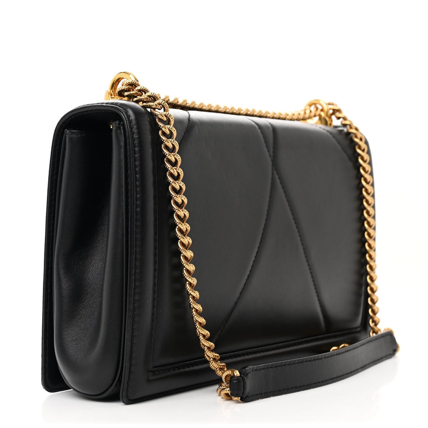 Calfskin Large Devotion Crossbody Bag Black
