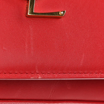 Saint Laurent Smooth Calfskin Classic Monogram Kate Wallet On Chain Red 14 of 14
